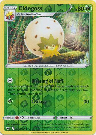 Eldegoss : SWORD & SHIELD BASE (Reverse holo) - 021/202 - Lockett Labs UK