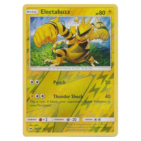 Electabuzz : BURNING SHADOWS (Reverse holo) - 42/147
