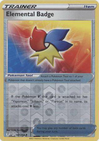 Elemental Badge : EVOLVING SKIES (Reverse holo) - 147/203 - Lockett Labs UK
