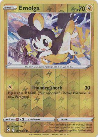 Emolga : EVOLVING SKIES (Reverse holo) - 057/203 - Lockett Labs UK