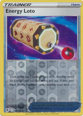 Energy Loto : ASTRAL RADIANCE (Reverse holo) - 140/189 - Lockett Labs UK