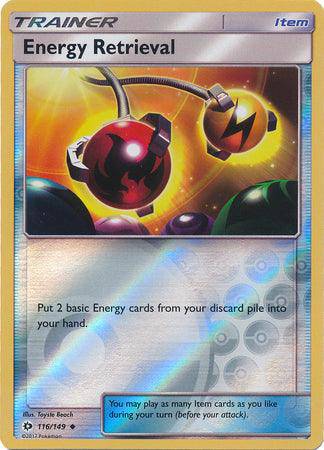 Energy Retrieval : SUN & MOON BASE (Reverse holo) - 116/149 - Lockett Labs UK