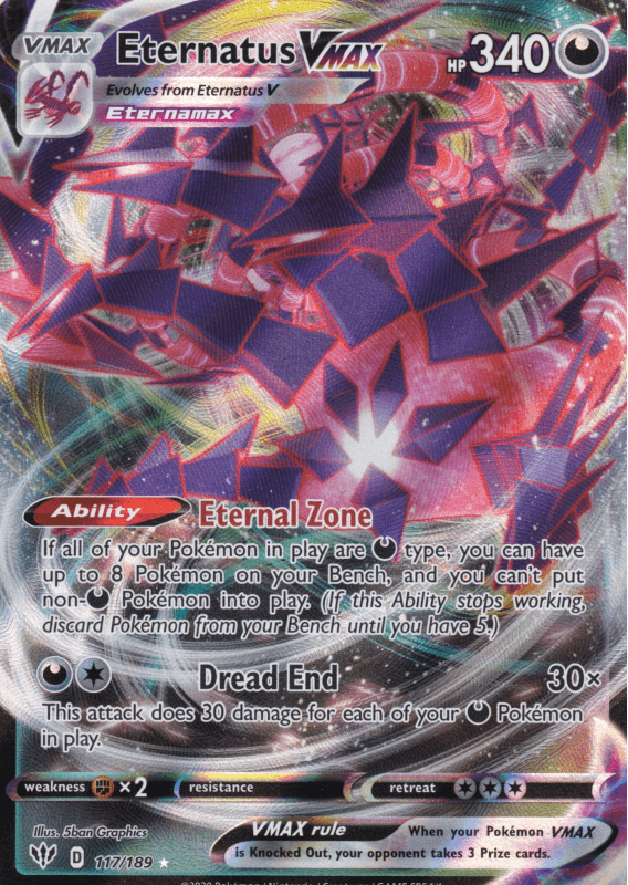 Eternatus VMAX : DARKNESS ABLAZE - 117/189 - Lockett Labs UK