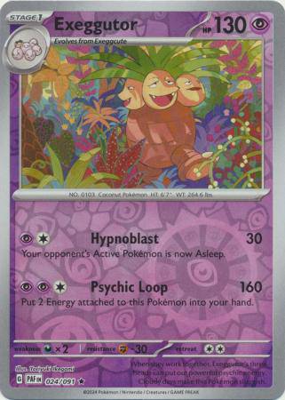 Exeggutor : PALDEAN FATES (Reverse holo) - 024/091