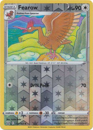 Fearow : BATTLE STYLES (Reverse holo) - 112/163 - Lockett Labs UK