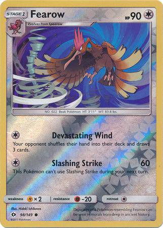 Fearow : SUN & MOON BASE (Reverse holo) - 98/149 - Lockett Labs UK