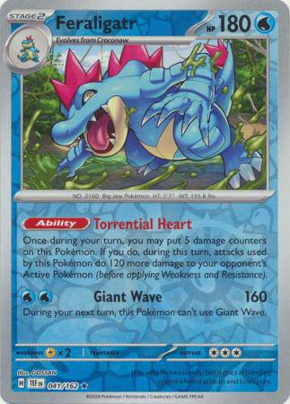 Feraligatr : TEMPORAL FORCES (Reverse holo) - 041/162