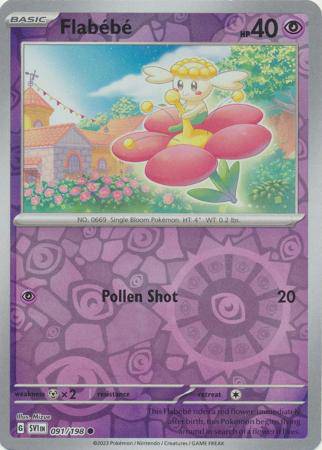 Flabebe : SCARLET & VIOLET BASE (Reverse holo) - 091/198