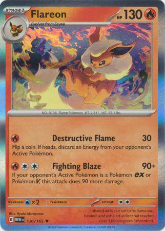 Flareon : 151 (Holo) - 136/165