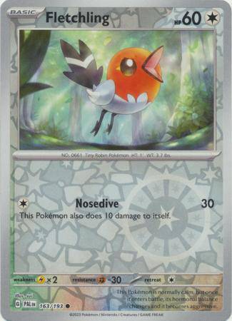 Fletchling : PALDEA EVOLVED (Reverse holo) - 163/193 - Lockett Labs UK