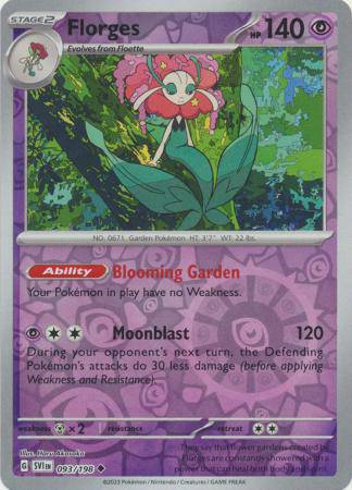 Florges : SCARLET & VIOLET BASE (Reverse holo) - 093/198 - Lockett Labs UK