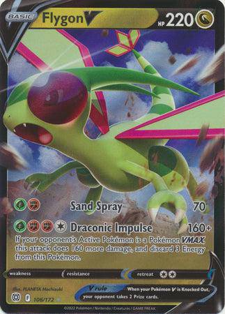Flygon V : BRILLIANT STARS - 106/172 - Lockett Labs UK