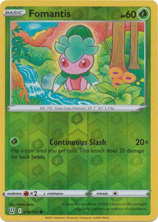 Fomantis : BATTLE STYLES (Reverse holo) - 014/163 - Lockett Labs UK