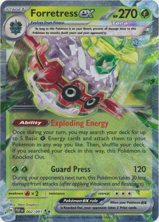 Forretress ex : PALDEAN FATES - 002/091