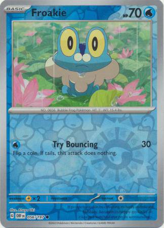 Froakie : OBSIDIAN FLAMES (Reverse holo) - 056/197 - Lockett Labs UK