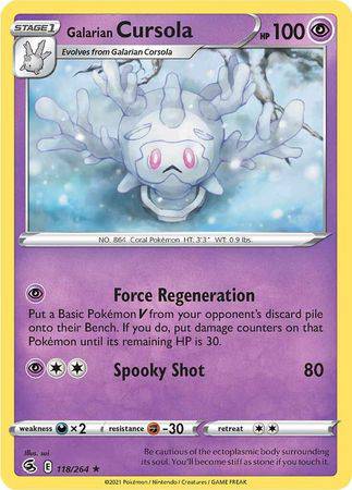 Galarian Cursola : FUSION STRIKE - 118/264 - Lockett Labs UK