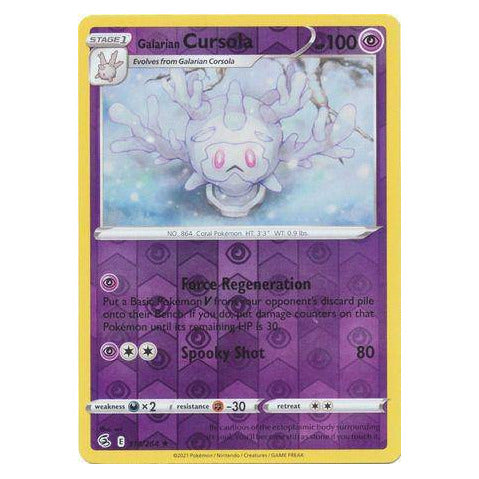 Galarian Cursola : FUSION STRIKE (Reverse holo) - 118/264