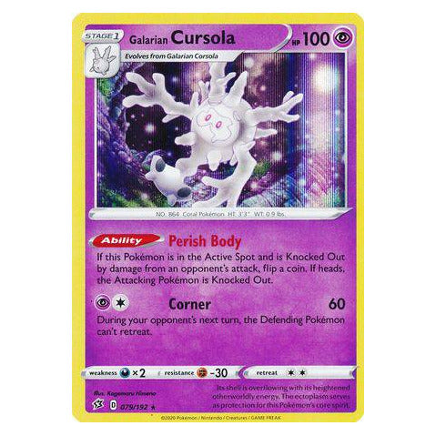 Galarian Cursola : REBEL CLASH (Holo) - 079/192
