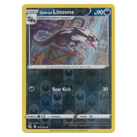 Galarian Linoone : FUSION STRIKE (Reverse holo) - 160/264