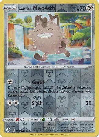 Galarian Meowth : FUSION STRIKE (Reverse holo) - 180/264 - Lockett Labs UK
