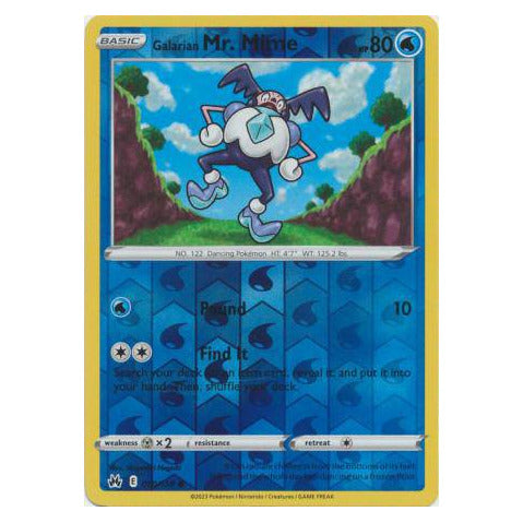 Galarian Mr. Mime : CROWN ZENITH (Reverse holo) - 030/159