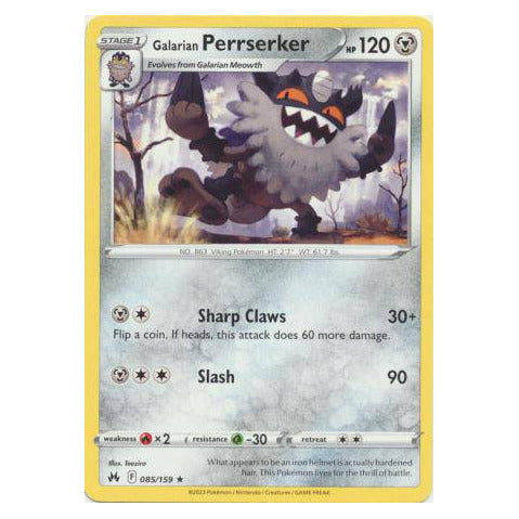 Galarian Perrserker : CROWN ZENITH - 085/159