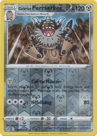 Galarian Perrserker : FUSION STRIKE (Reverse holo) - 181/264 - Lockett Labs UK