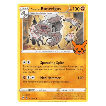 Galarian Runerigus : TRICK OR TRADE 2023 - 102/192