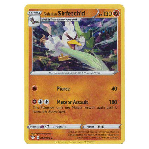 Galarian Sirfetch'd : ALTERNATE PROMO (Holo) - 098/189