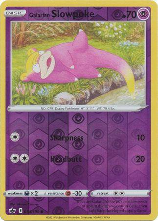 Galarian Slowpoke : CHILLING REIGN (Reverse holo) - 054/198 - Lockett Labs UK