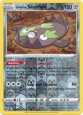 Galarian Stunfisk : VIVID VOLTAGE (Reverse holo) - 125/185