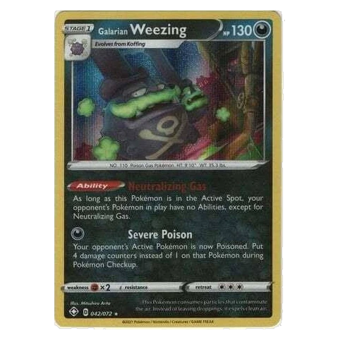 Galarian Weezing : SHINING FATES (Holo) - 042/072
