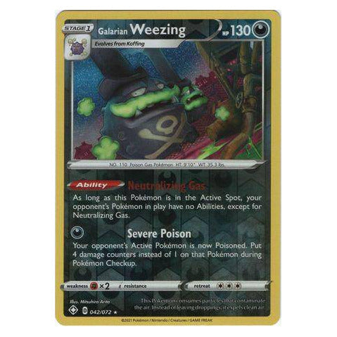Galarian Weezing : SHINING FATES (Reverse holo) - 042/072