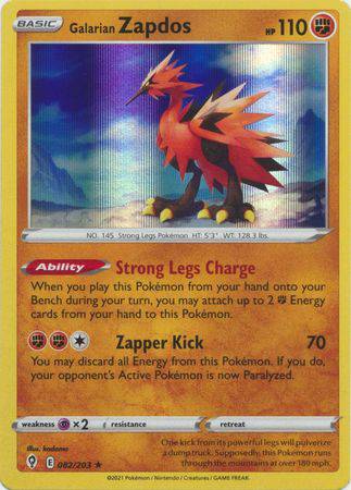 Galarian Zapdos : EVOLVING SKIES (Holo) - 082/203