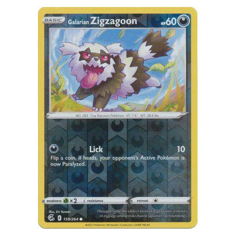 Galarian Zigzagoon : FUSION STRIKE (Reverse holo) - 159/264