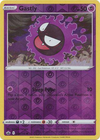Gastly : CHILLING REIGN (Reverse holo) - 055/198 - Lockett Labs UK