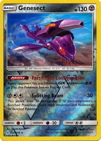 Genesect : UNBROKEN BONDS (Reverse holo) - 127/214 - Lockett Labs UK