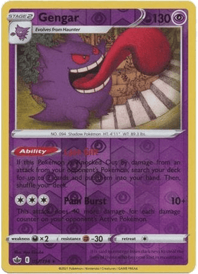 Gengar : CHILLING REIGN (Reverse Holo) - 057/198 - Lockett Labs UK