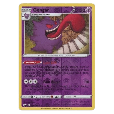 Gengar : CHILLING REIGN (Reverse Holo) - 057/198