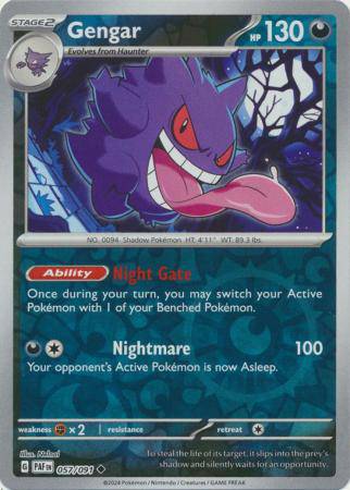 Gengar : PALDEAN FATES (Reverse holo) - 057/091