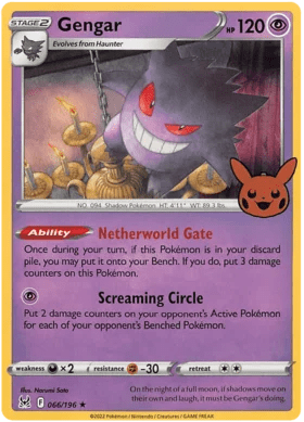 Gengar : TRICK OR TRADE 2023 (Holo) - 066/196 - Lockett Labs UK