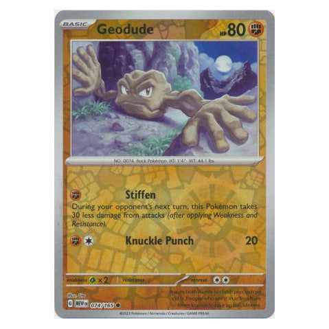 Geodude : 151 (Reverse holo) - 074/165