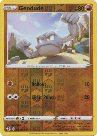 Geodude : FUSION STRIKE (Reverse holo) - 135/264 - Lockett Labs UK