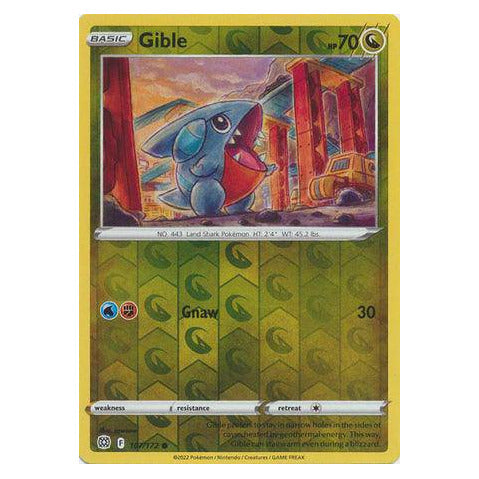 Gible : BRILLIANT STARS (Reverse holo) - 107/172
