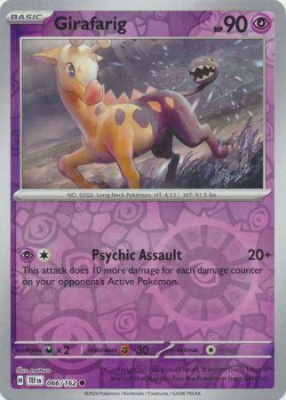 Girafarig : TEMPORAL FORCES (Reverse holo) - 066/162