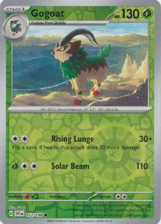 Gogoat : SCARLET & VIOLET BASE (Reverse holo) - 012/198 - Lockett Labs UK