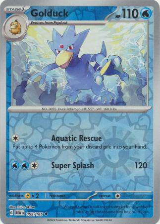 Golduck : 151 (Reverse holo) - 055/165