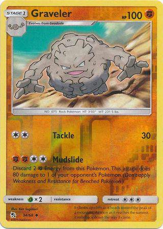 Graveler : HIDDEN FATES (Reverse holo) - 34/68 - Lockett Labs UK