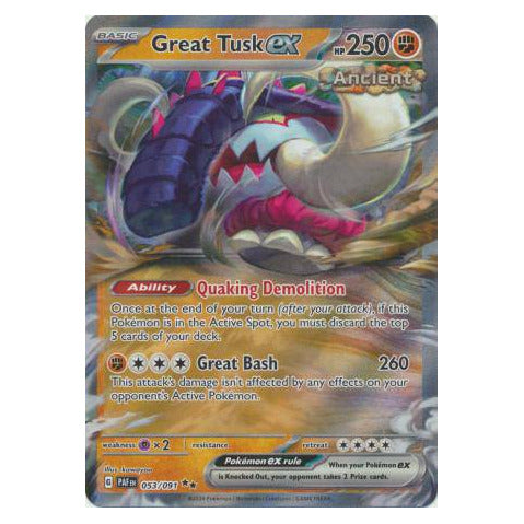 Great Tusk ex : PALDEAN FATES - 053/091