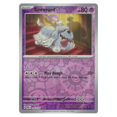Greavard : OBSIDIAN FLAMES (Reverse holo) - 100/197